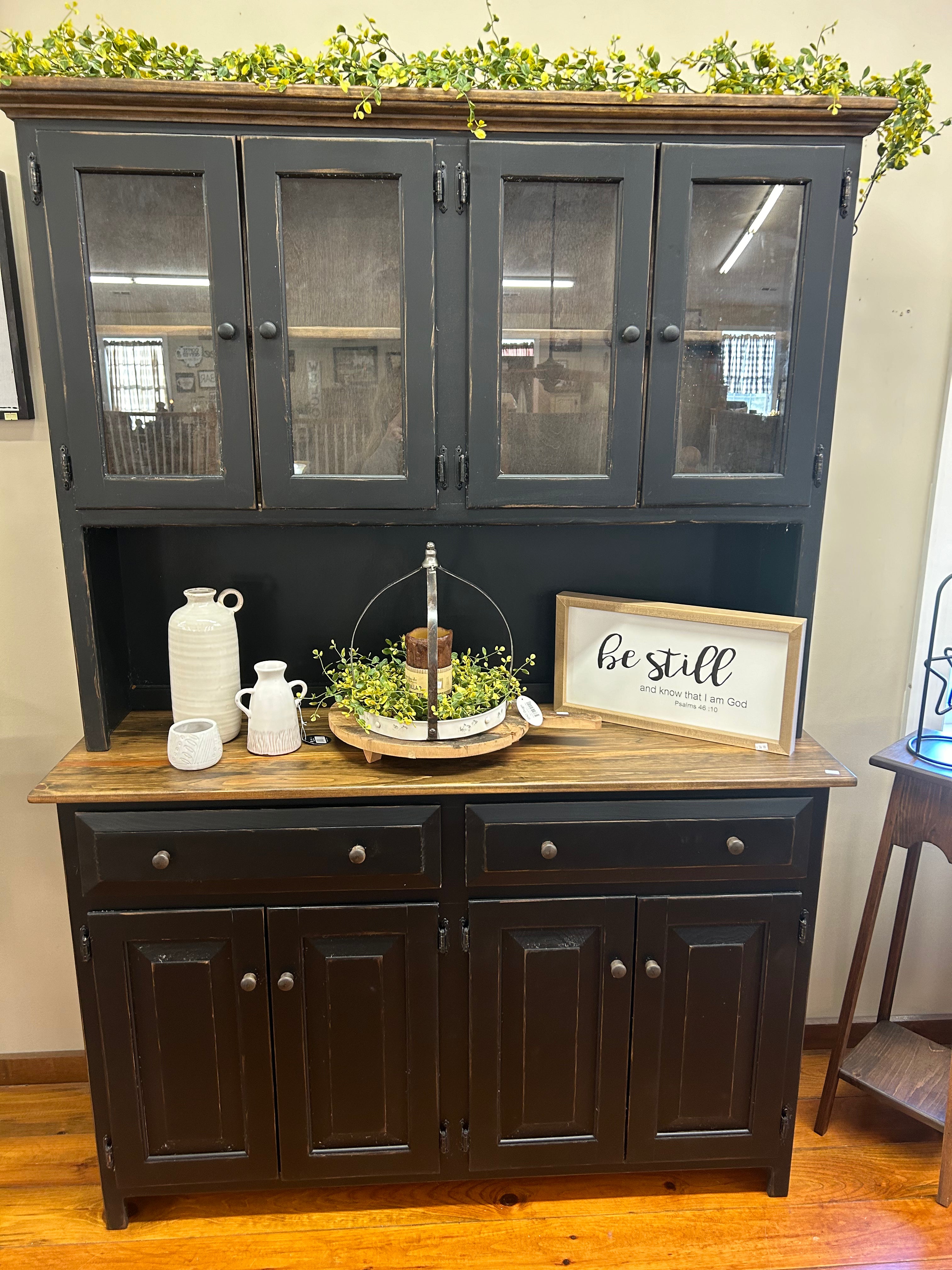 Black/Stain Hutch Country Treasures