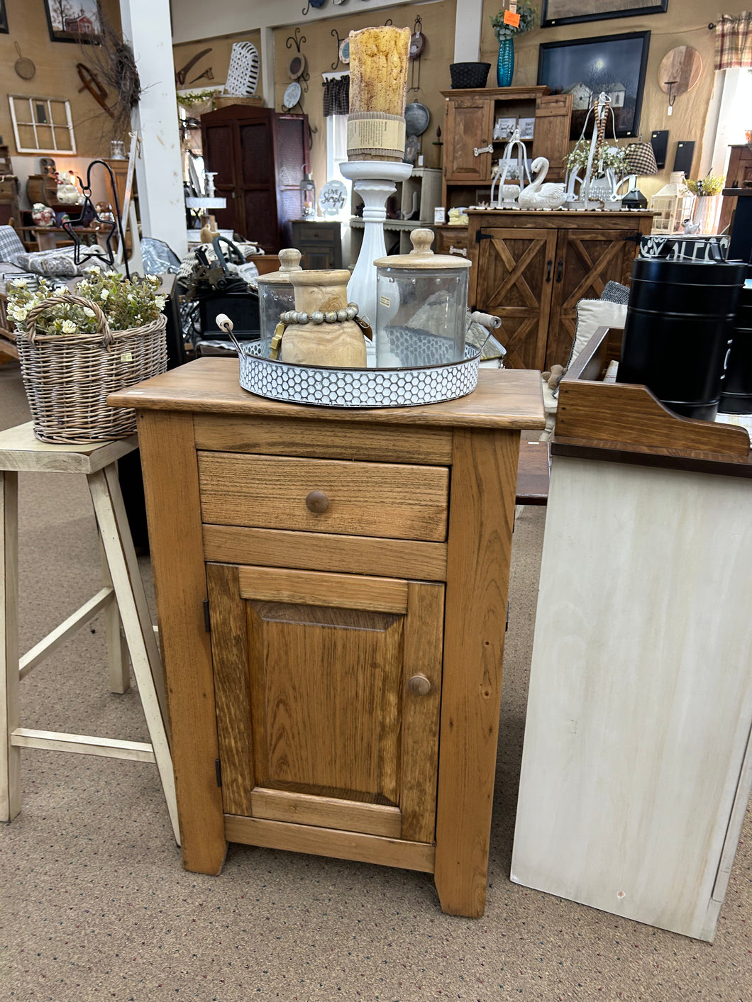 Stain Small Jelly Cabinet w/ Drawer