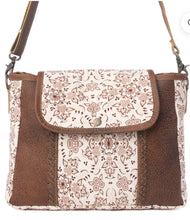 Load image into Gallery viewer, Oakline Cotton &amp; Leather Shoulder Bag in Mocha Beige
