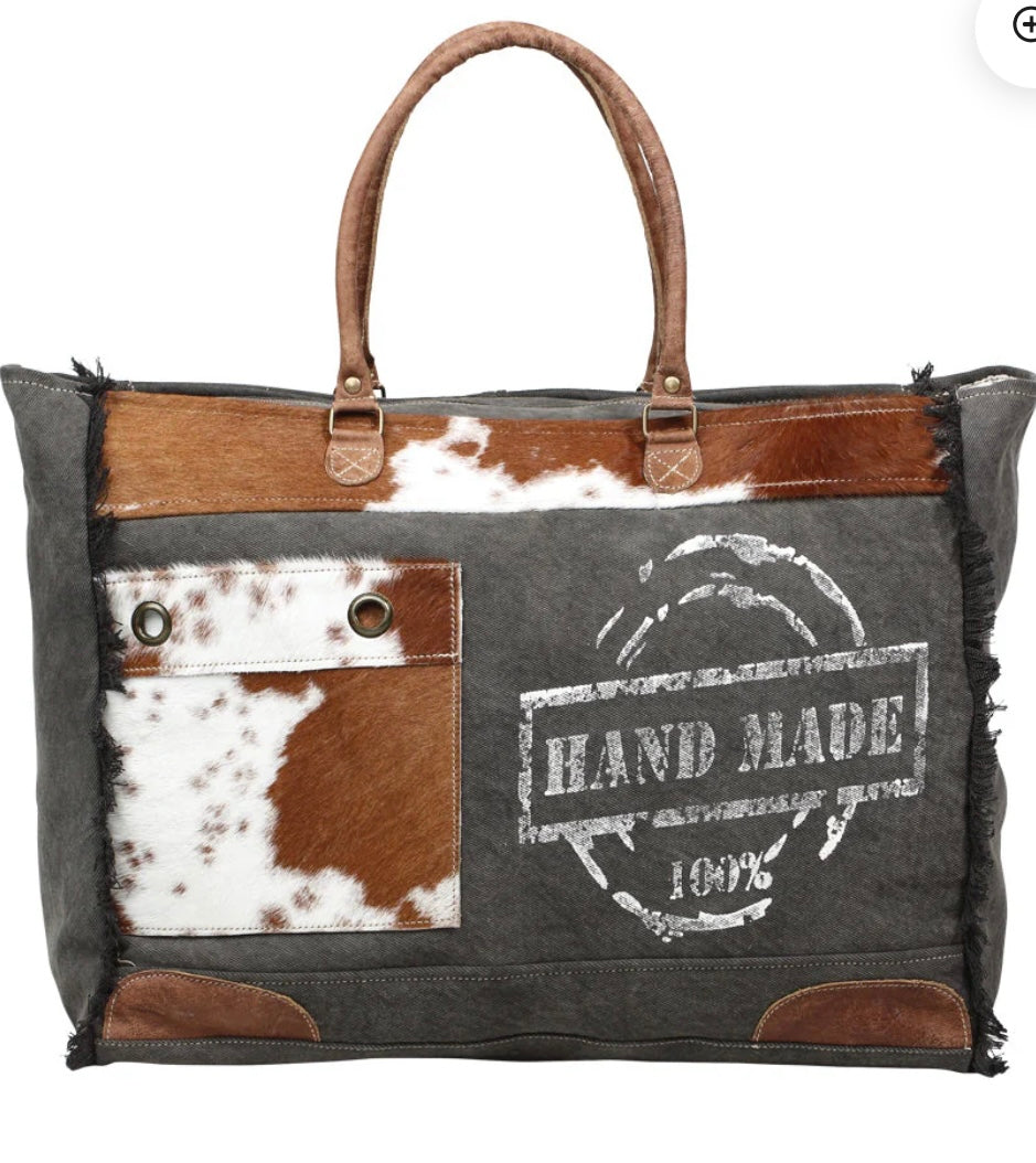 100% Handmade Print Weekender Bag