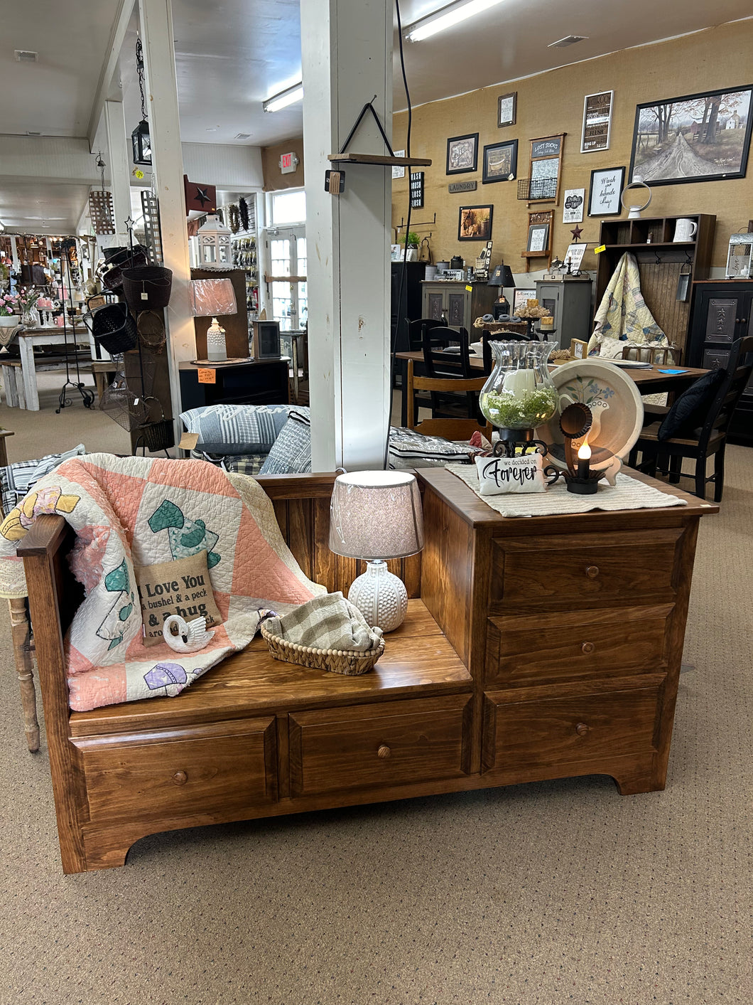 Early American Dresser Bench