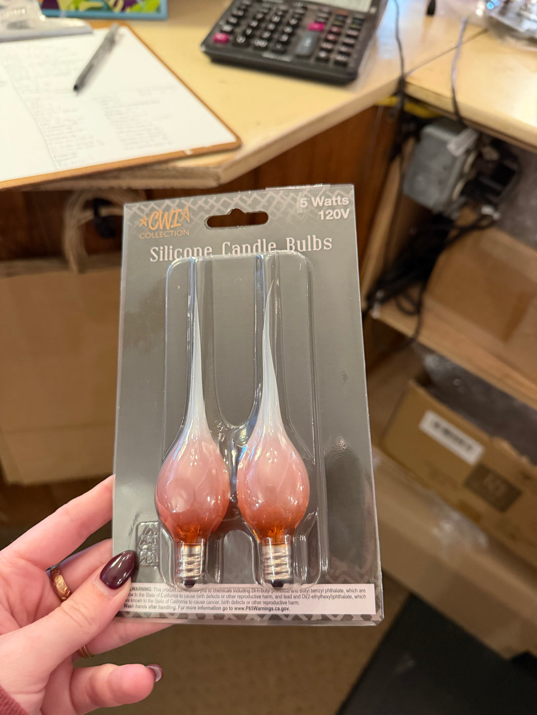 5w. Orange Silicone candle bulb
