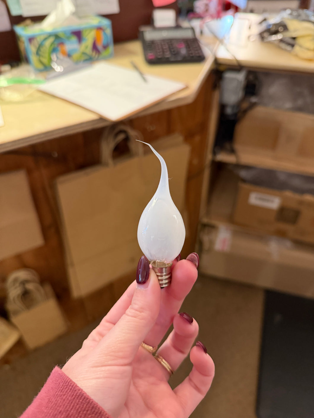 7w. Silicone candle bulb