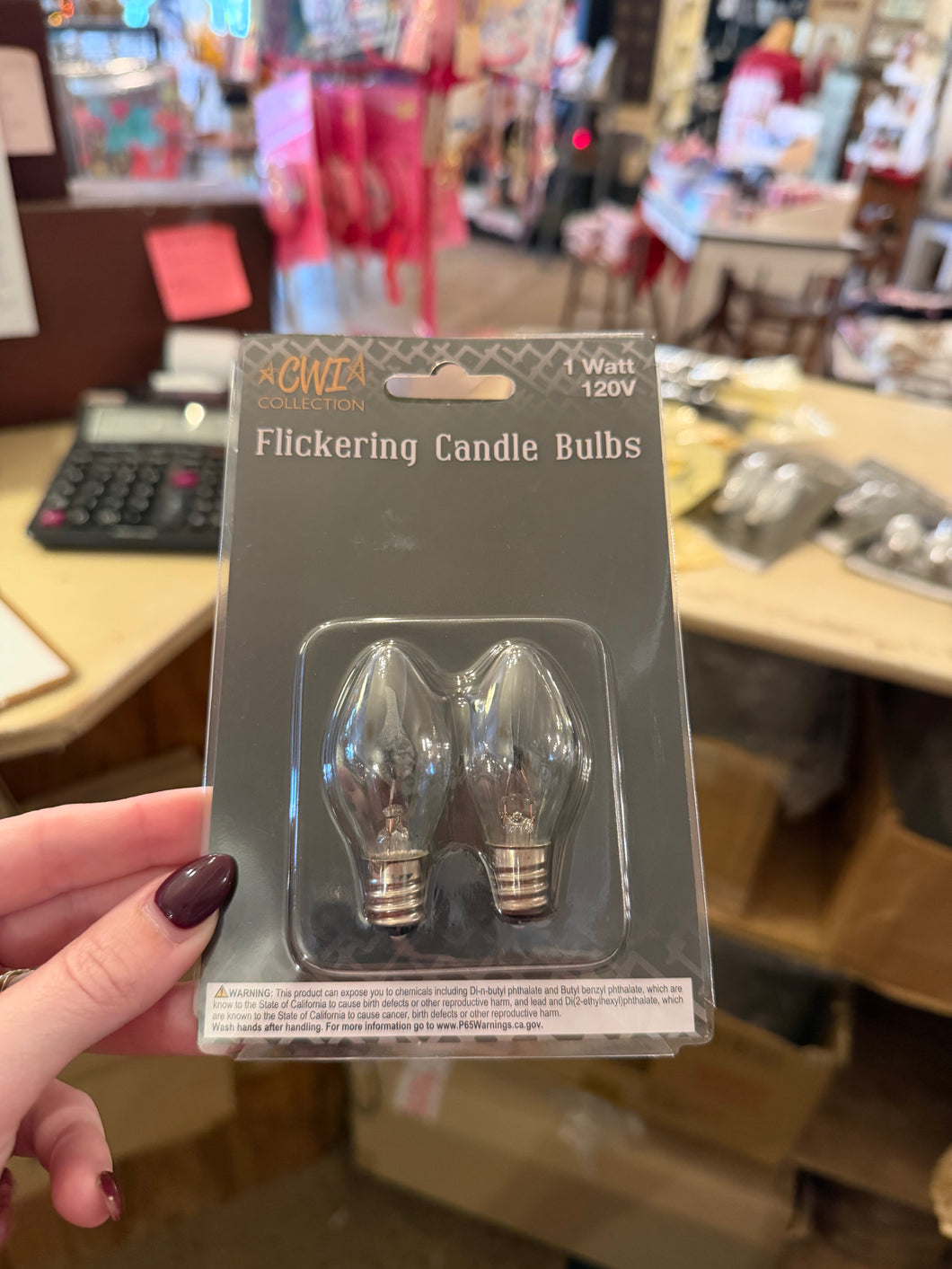 1w. Flicker candle bulb