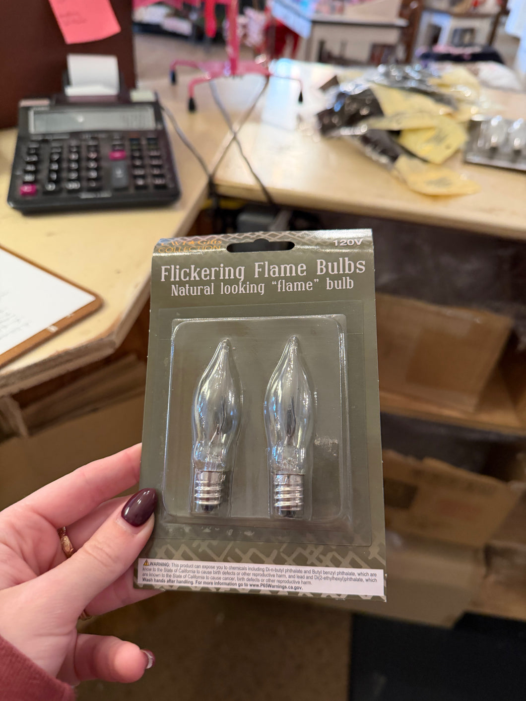 1w. Flicker candle bulb
