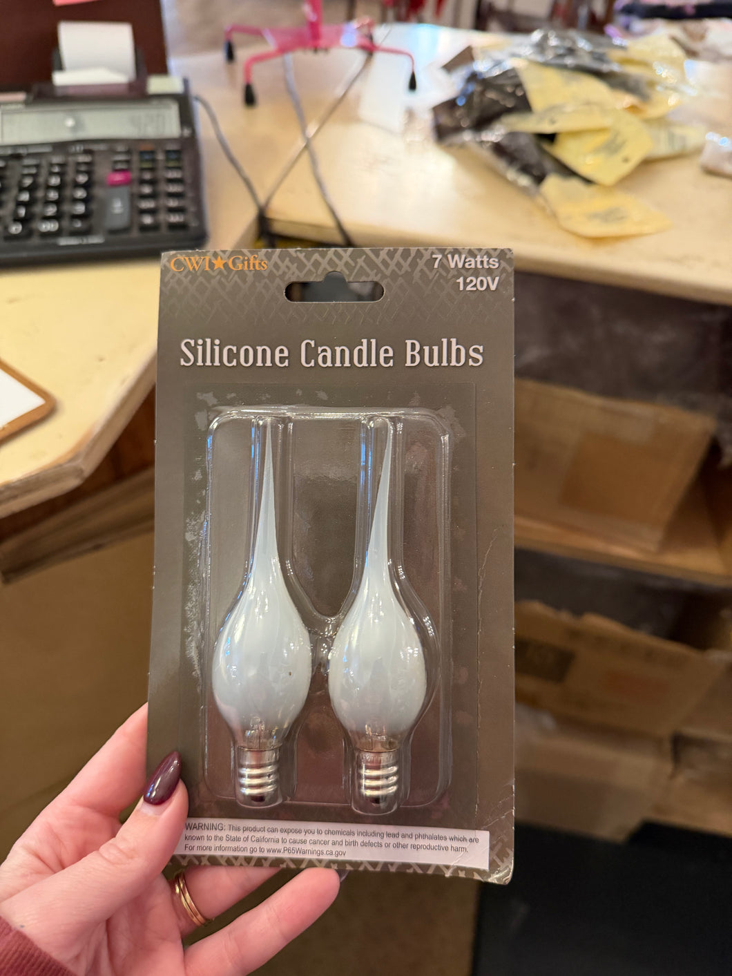 7w. Silicone candle bulb