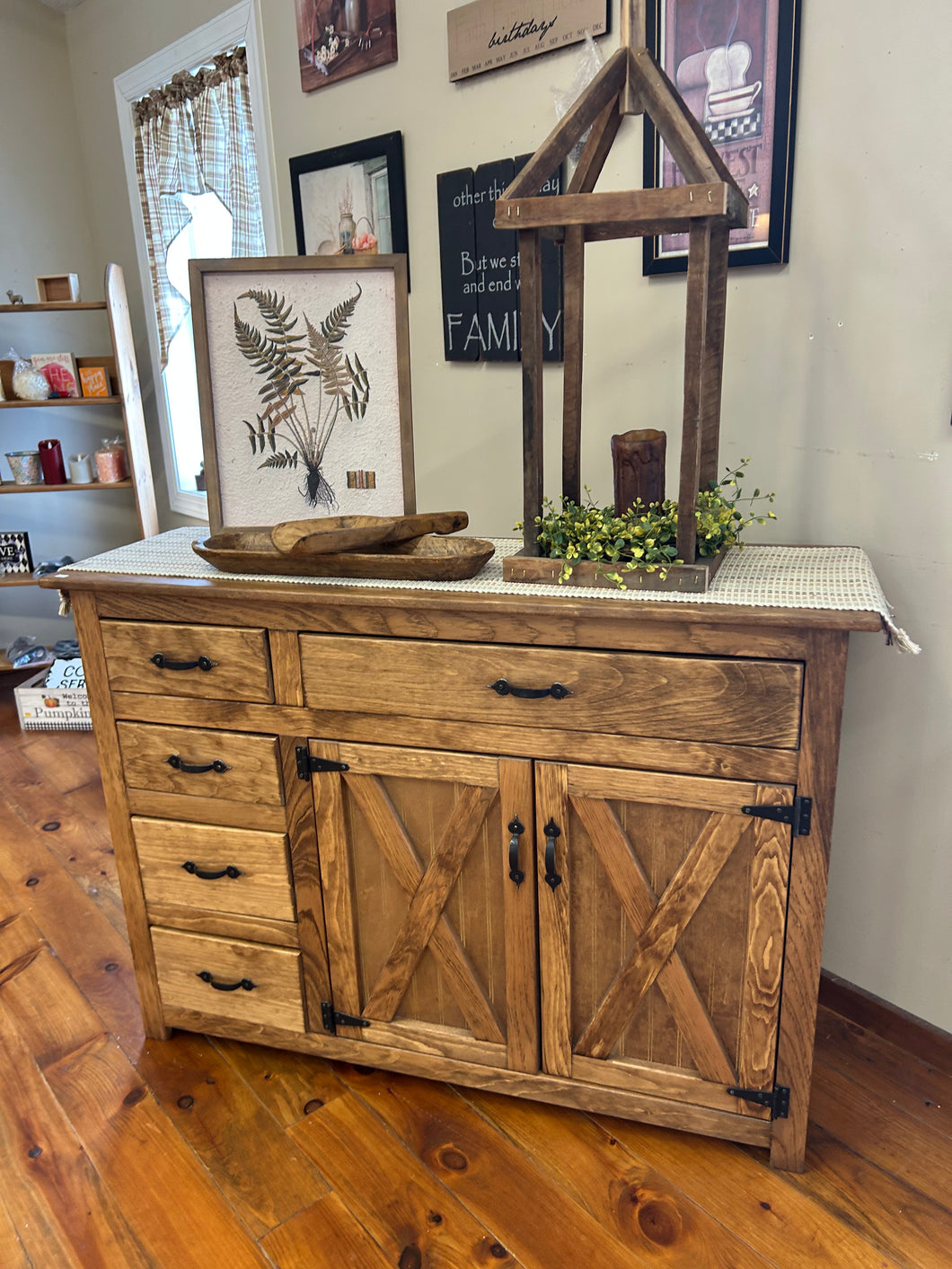 Stain Kitchen Helper Cabinet