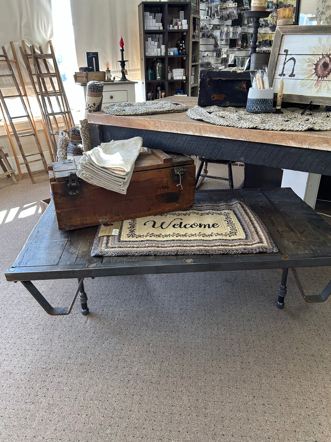 Gray/Stain Coffee Table