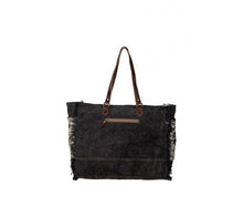 Load image into Gallery viewer, Rosalinda Cross Stitched Weekender Bag
