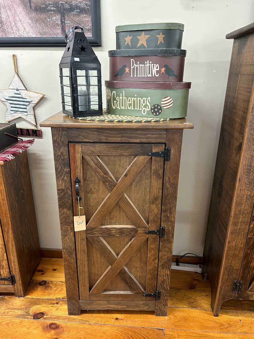 Stain Single Barn Door Cabinet