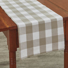 Load image into Gallery viewer, Wicklow Check Natural Table Runner
